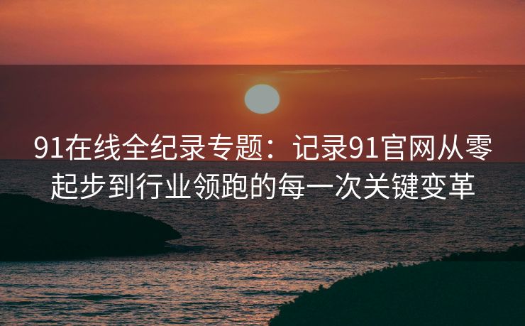 91在线全纪录专题：记录91官网从零起步到行业领跑的每一次关键变革