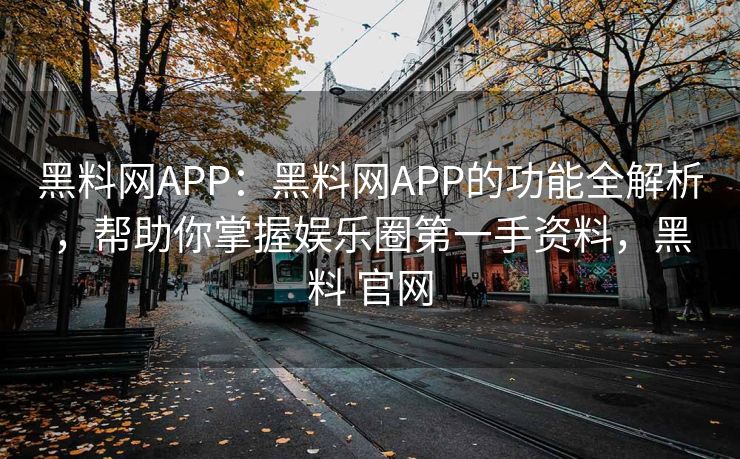 黑料网APP：黑料网APP的功能全解析，帮助你掌握娱乐圈第一手资料，黑料 官网