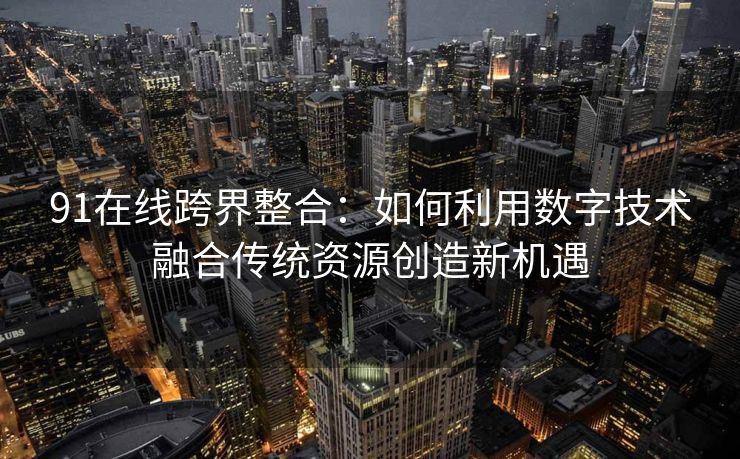 91在线跨界整合:如何利用数字技术融合传统资源创造新机遇 91在线跨界整合:如何利用数字技术融合传统资源创造新机遇